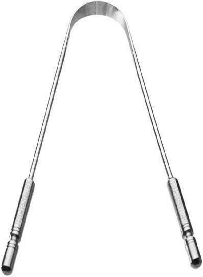 BeatStock,Stainless Steel Tongue Cleaner Scraper in Silver color For Bacteria Inhibiting and Fresh Breath and Oral Health (1) - Image 1